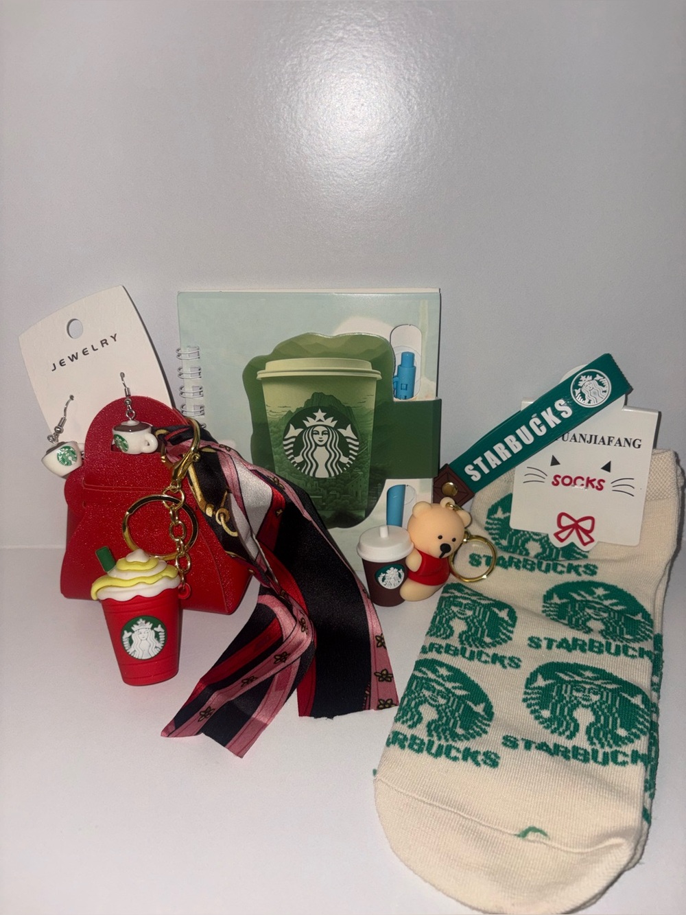 Starbucks Gift Bundle | Coffee Earrings, Mini Bag + More | Red Velvet